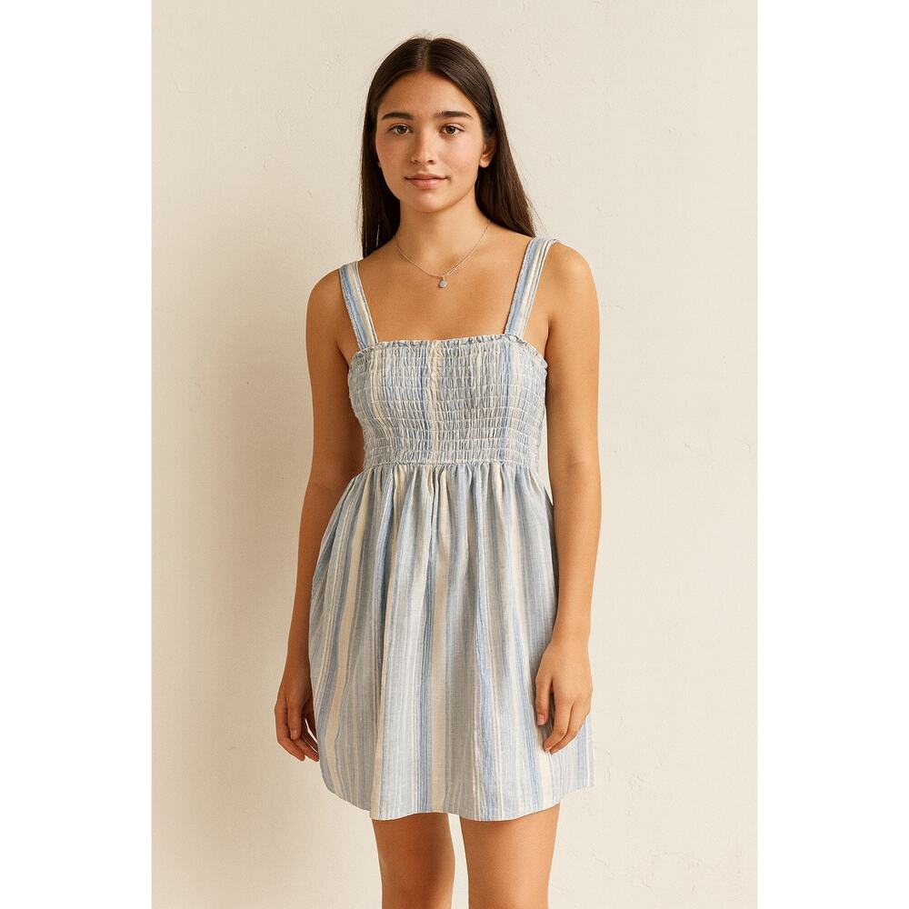 NWT American Eagle Dress Size XS Striped Linen Blend Sundress